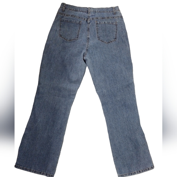 80's Denim 24/7 Embellished hippy boho flower power jeans 16 - Picture 6 of 7